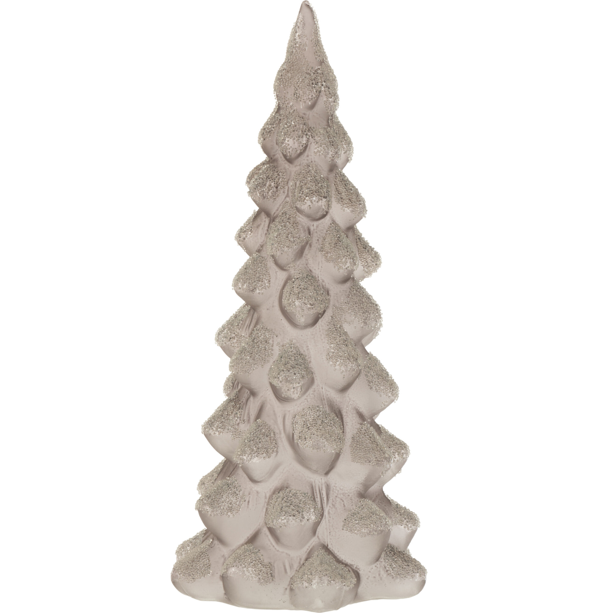 J-Line décoration sapin de Noël Givré - verre - gris - large