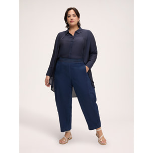 Fiorella Rubino - Jeans Balloon con cordón - Azul