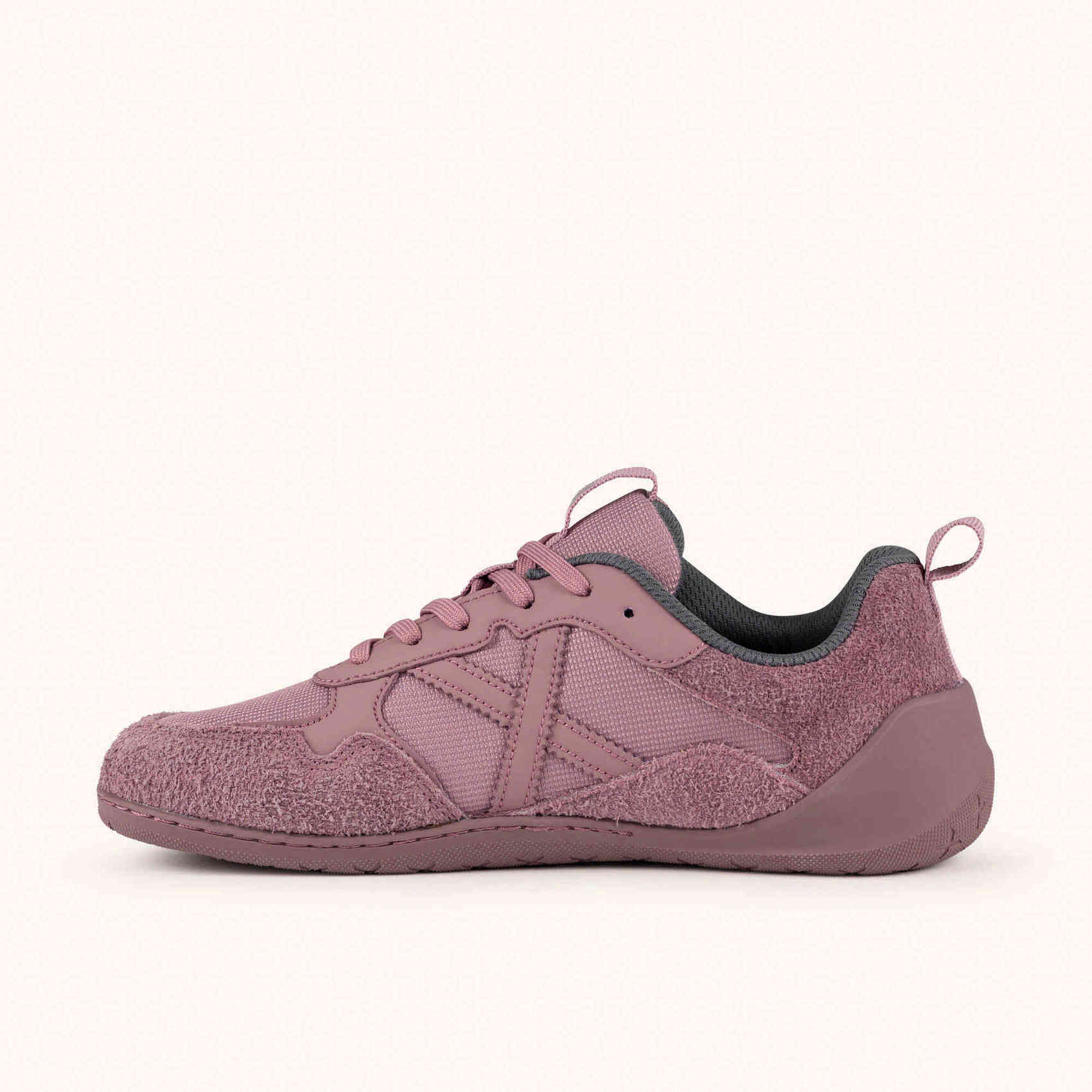 MUNICH FLEXING 10 Zapatillas Wild Feet "Barefoot" color malva y rosa empolvado con puntera ancha