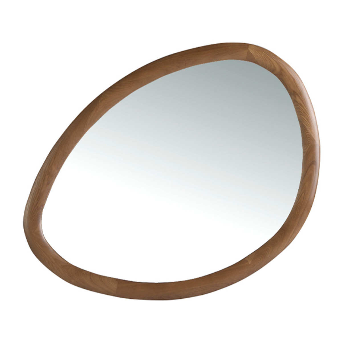 Espejo pared Angel Cerdá orgánico con marco de madera en nogal 95x75x3cm