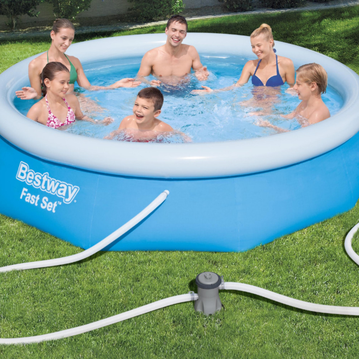 Bestway Piscine autoportante Ronde Fast Set 305 x 76 cm Filtration incluse