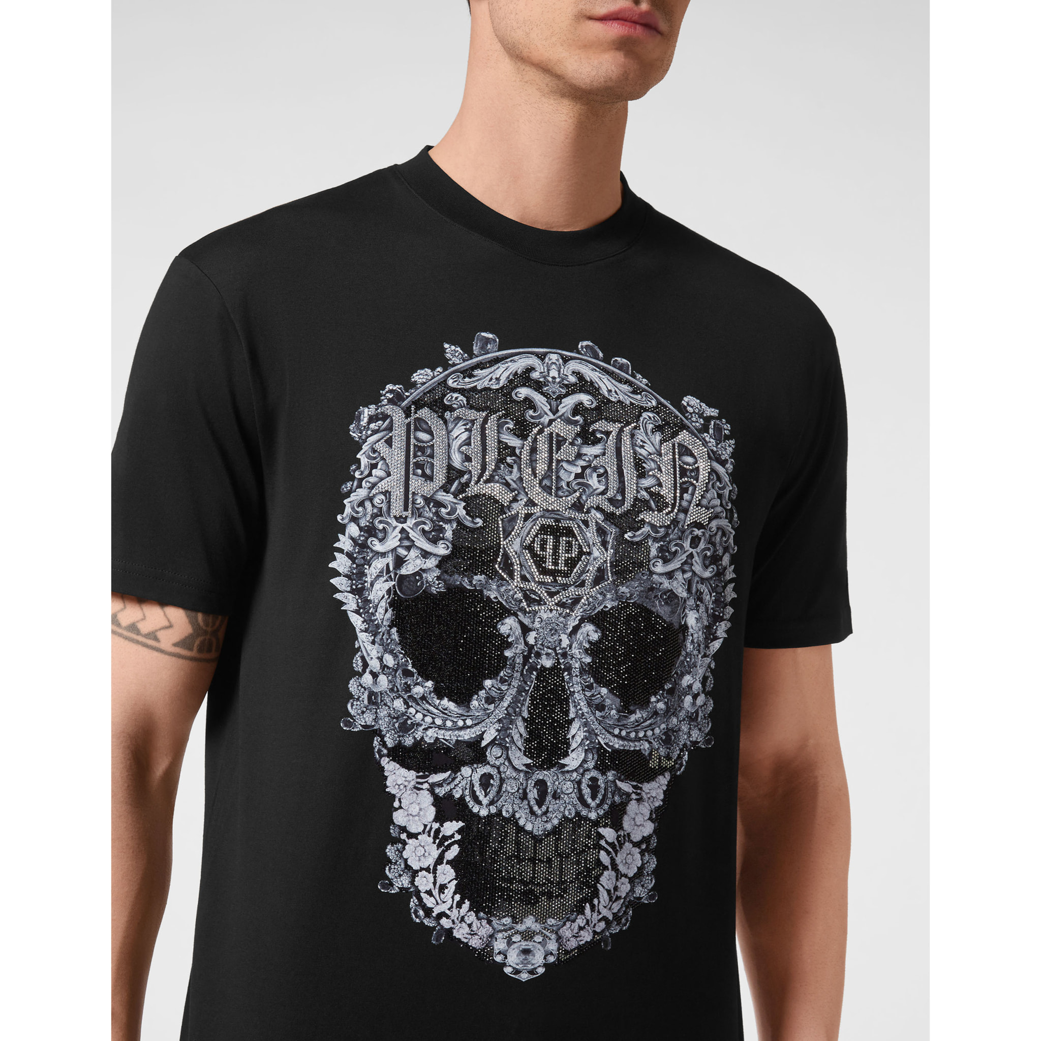 PHILIPP PLEIN Maglietta a girocollo SKULL