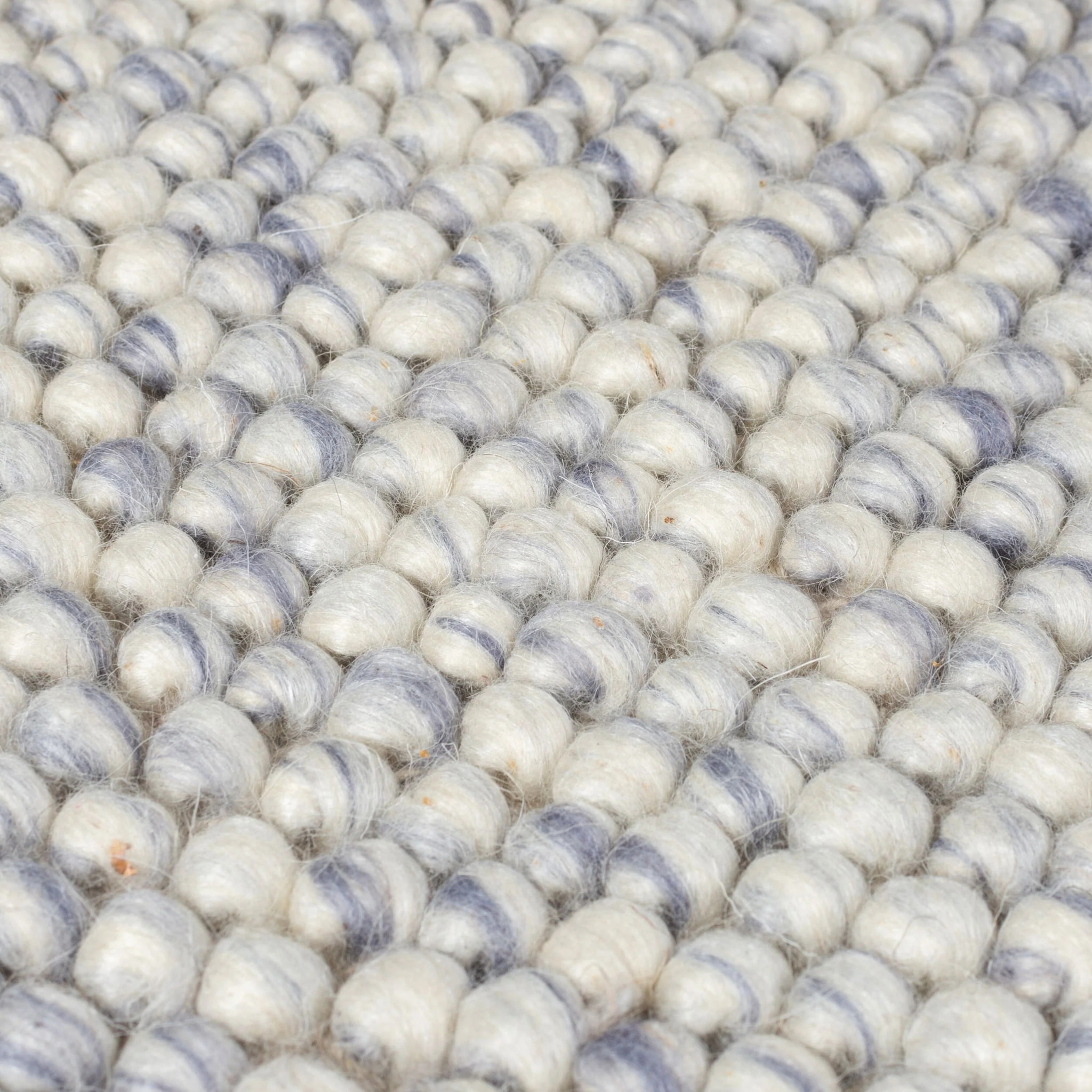 Tapis laine bouclée de couloir MINERALS Bleu