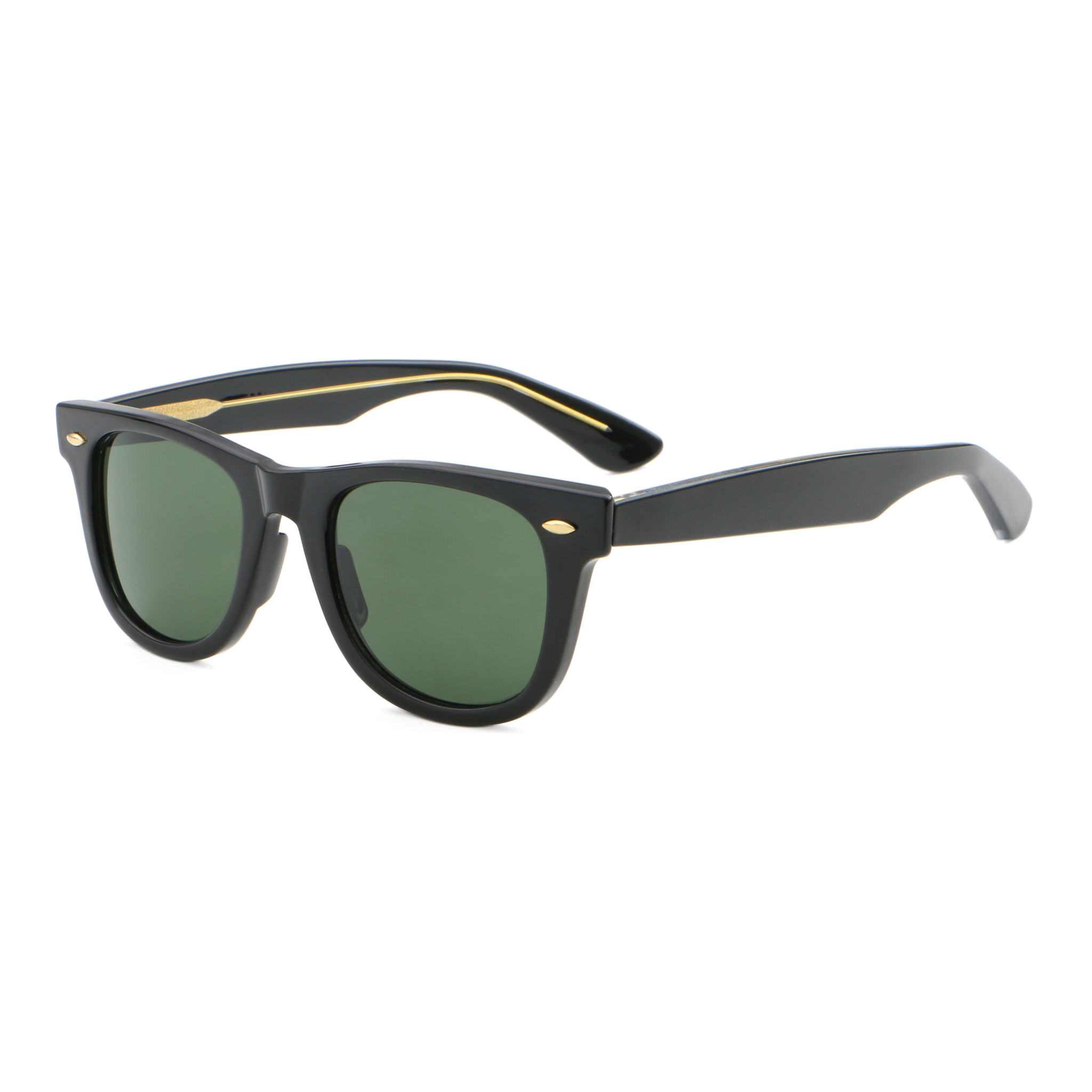 Gafas de sol OCEAN SAIN DENIS - Negro brillante / Verde