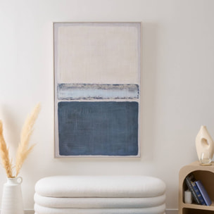 Toile peinte encadrée Jimena bleu 116x75cm