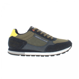 Armata di Mare Scarpe Uomo Sneakers Vintage Running con Soletta Rimovibile in Memory Foam AMU W22N236 Navy Khaki