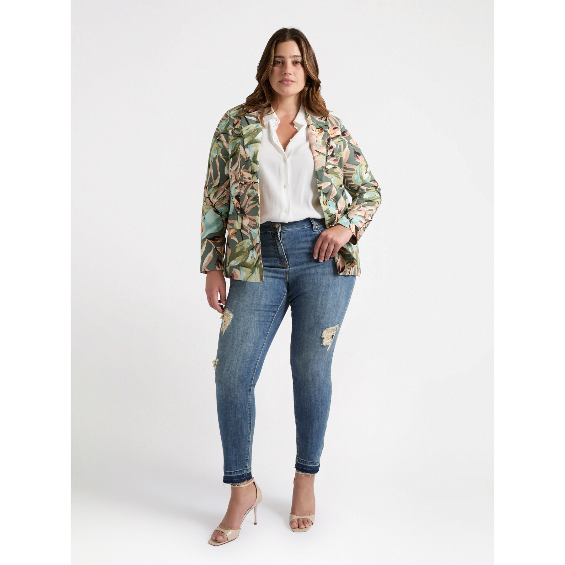 Fiorella Rubino - Blazer estampado - Verde militare