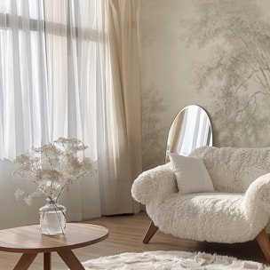 Carta da Parati Paesaggio Crema Seppia