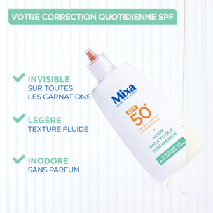 Mixa Fluide quotidien Anti-UV & Anti-Imperfections pour les peaux à imperfections, enrichi en acide salicylique et en niacinamid