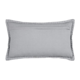 Coussin rectangulaire ski en velours - Gris