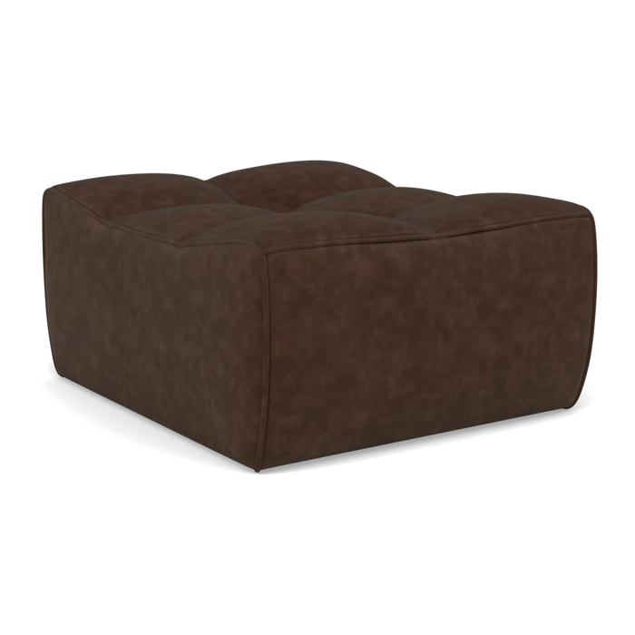 Alya - pouf en simili - Marron