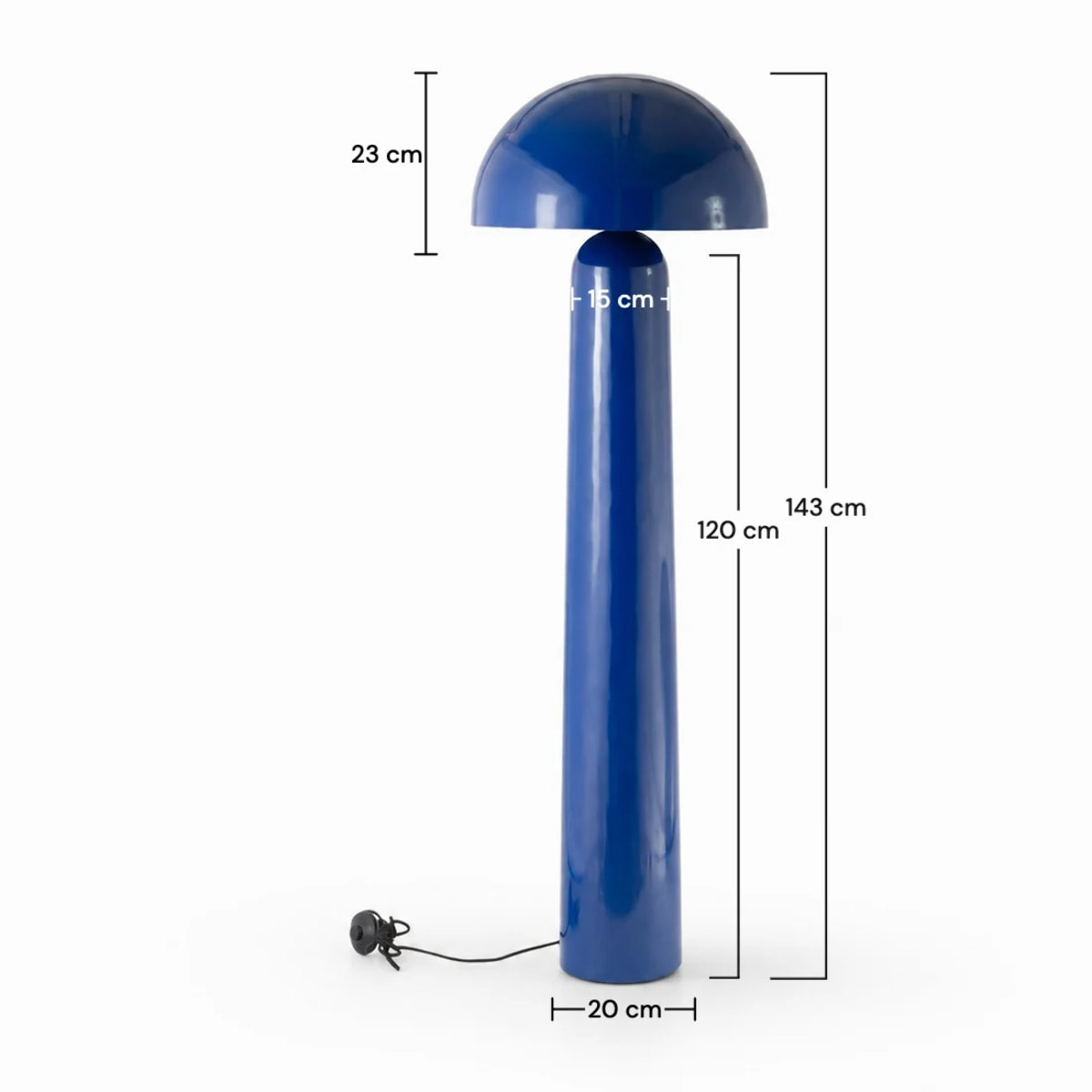 Lampadaire en métal bleu foncé - Clara