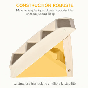 Escalier pour chien pliant 4 marches antidérapantes 10 Kg max. PP beige