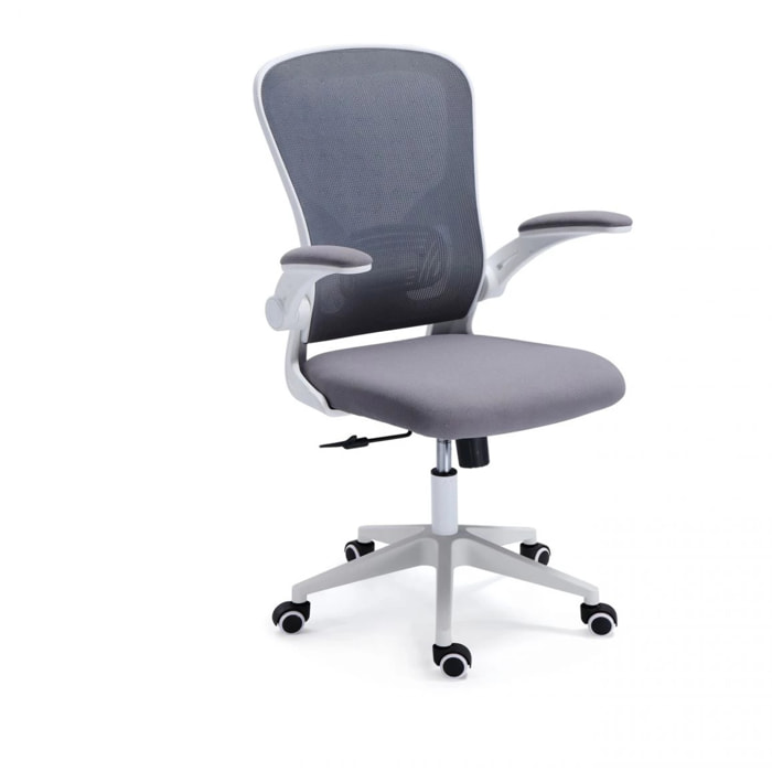 Silla de oficina Lexi Blanco - Tejido transpirable Gris