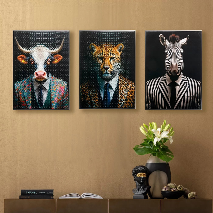 Tableau monsieur zèbre 50x70cm Kare Design