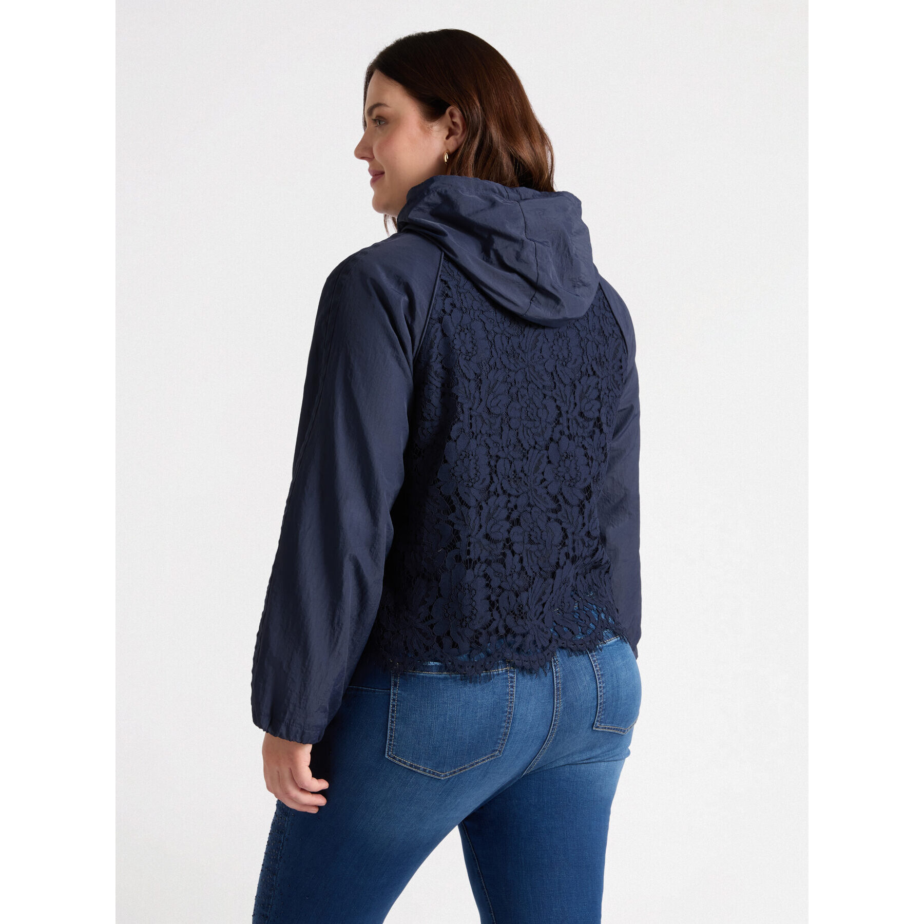 Fiorella Rubino - Parka con espalda de encaje - Azul