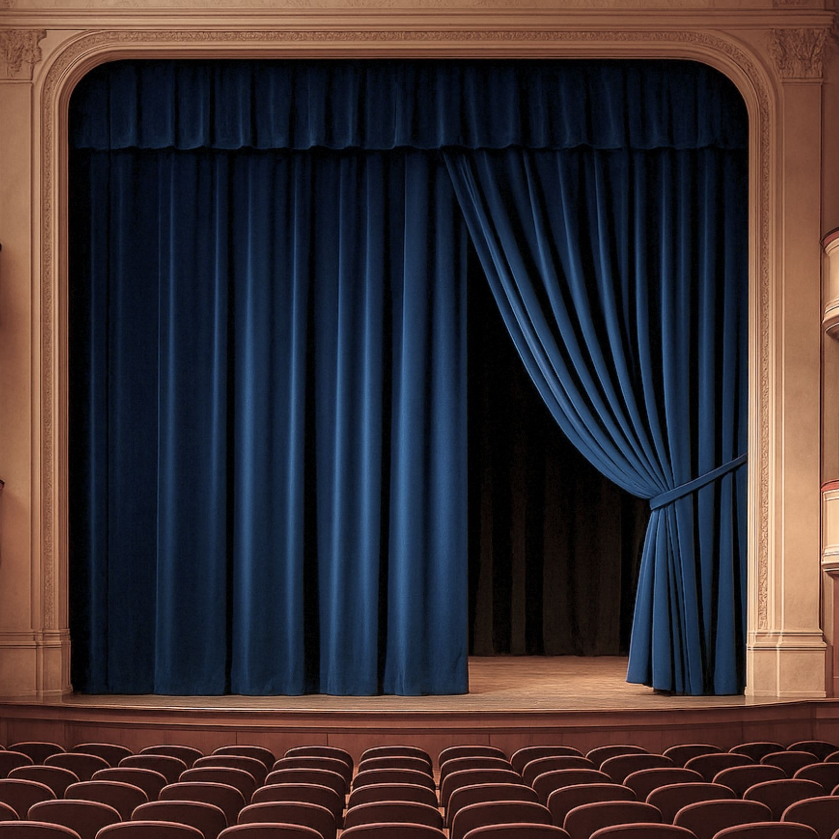 Rideau occultant ignifugé Non Feu M1 - Bleu Outremer