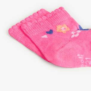 Pack calcetines para niña estampados, color rosa, Camiseta