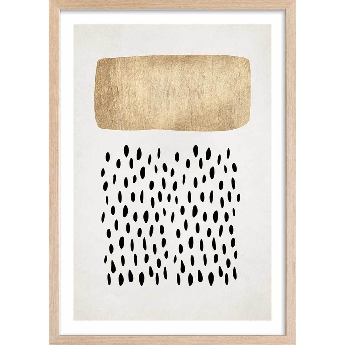 Affiche graphique N°5 Opus Affiche + cadre en bois - Chêne