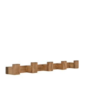 Colgador/Perchero de madera maciza tono roble oscuro de 5x50cm Alto: 5 Largo: 50 Ancho: 6.4