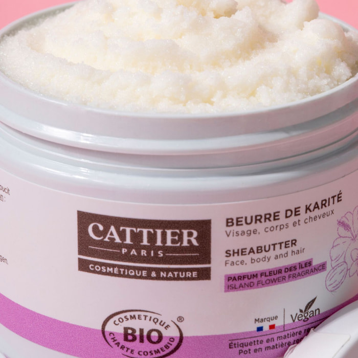 Beurre de Karité Parfum Fleur de Îles - Visage, Corps & Cheveux 100 g