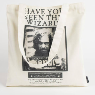 Bolsa shopping harry potter, unisex adulto, blanco y negro