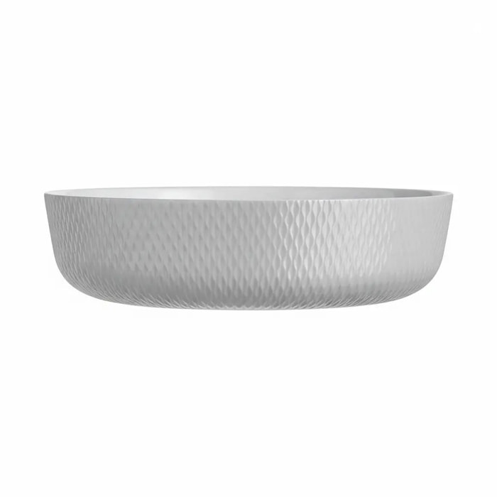 Plat rond gris 22 cm en opale - Smart Cuisine Wavy Granit - Luminarc