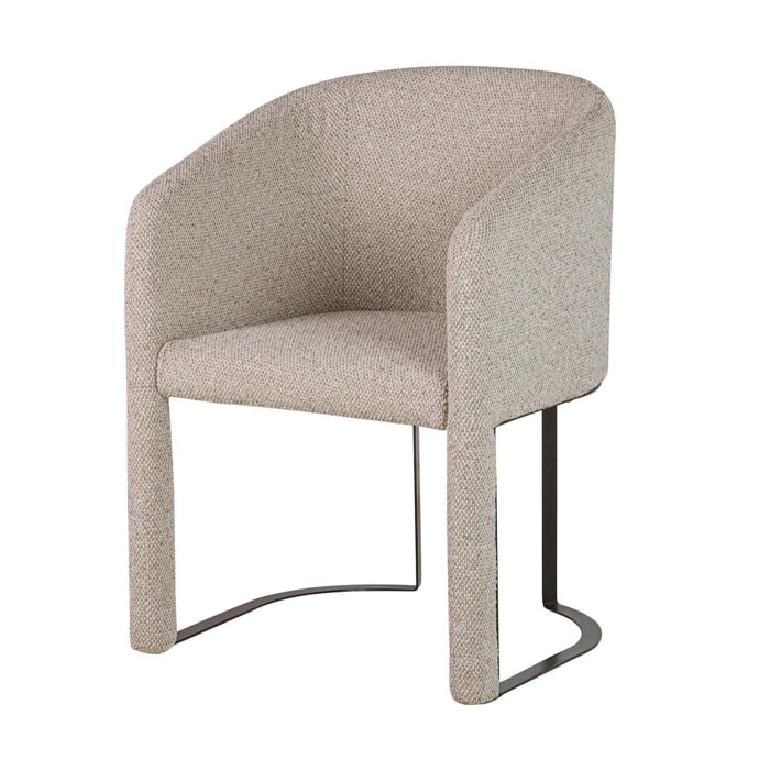 Butaca Chenilla Metal Dorado Tacoma 60x59x83 Cm