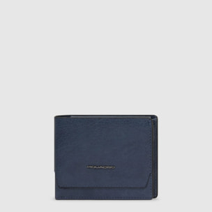 Piquadro Portafogli con portamonete, porta carte di credito, volantino staccabile e protezione RFID