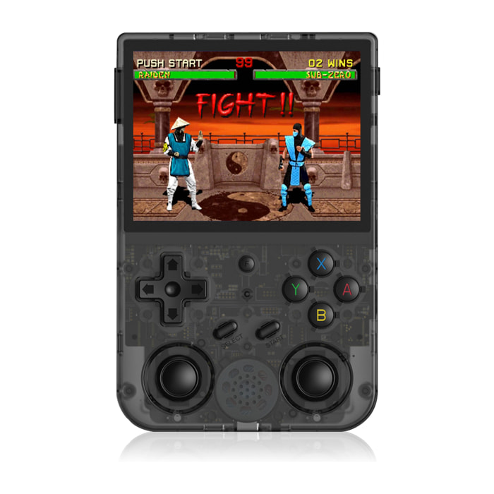 DAM Consola emulador multiplataforma RG353VS. Pantalla 3,5" IPS; S.O. Linux, Quad-Core 1,8GHz, WiFi, 128GB. +23.000 juegos. 12,6x2,1x8,3 Cm. Color: Negro