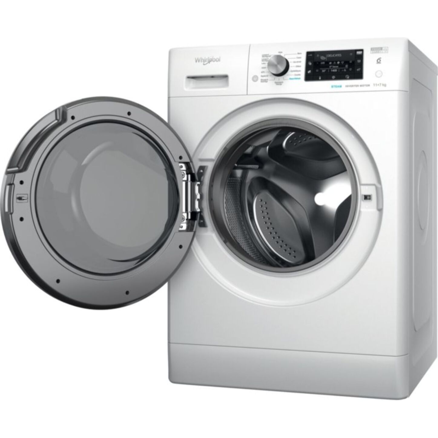 Lave linge séchant hublot WHIRLPOOL FFDB1174489BVFR - 11/7 kg - 1400 tr/min - Classe C - Moteur induction