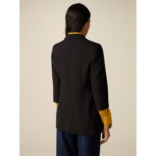 Oltre - Blazer de tejido crepé - Negro