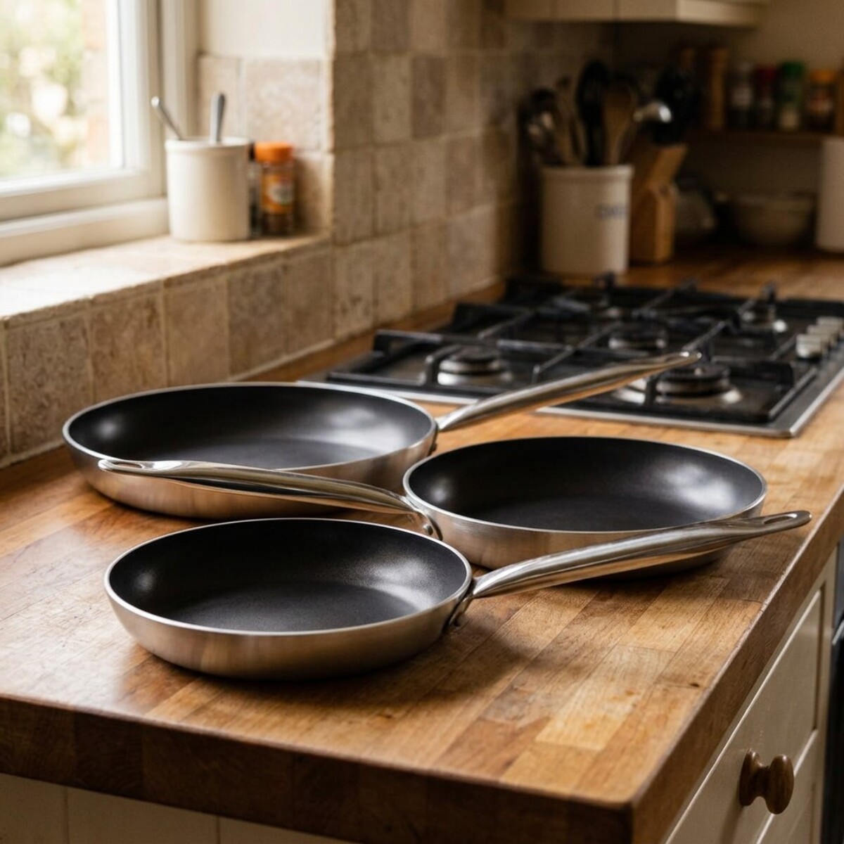 Set de 3 Poêles 24, 28 et 32 cm céramique sans PFAS Bistro Line Elo