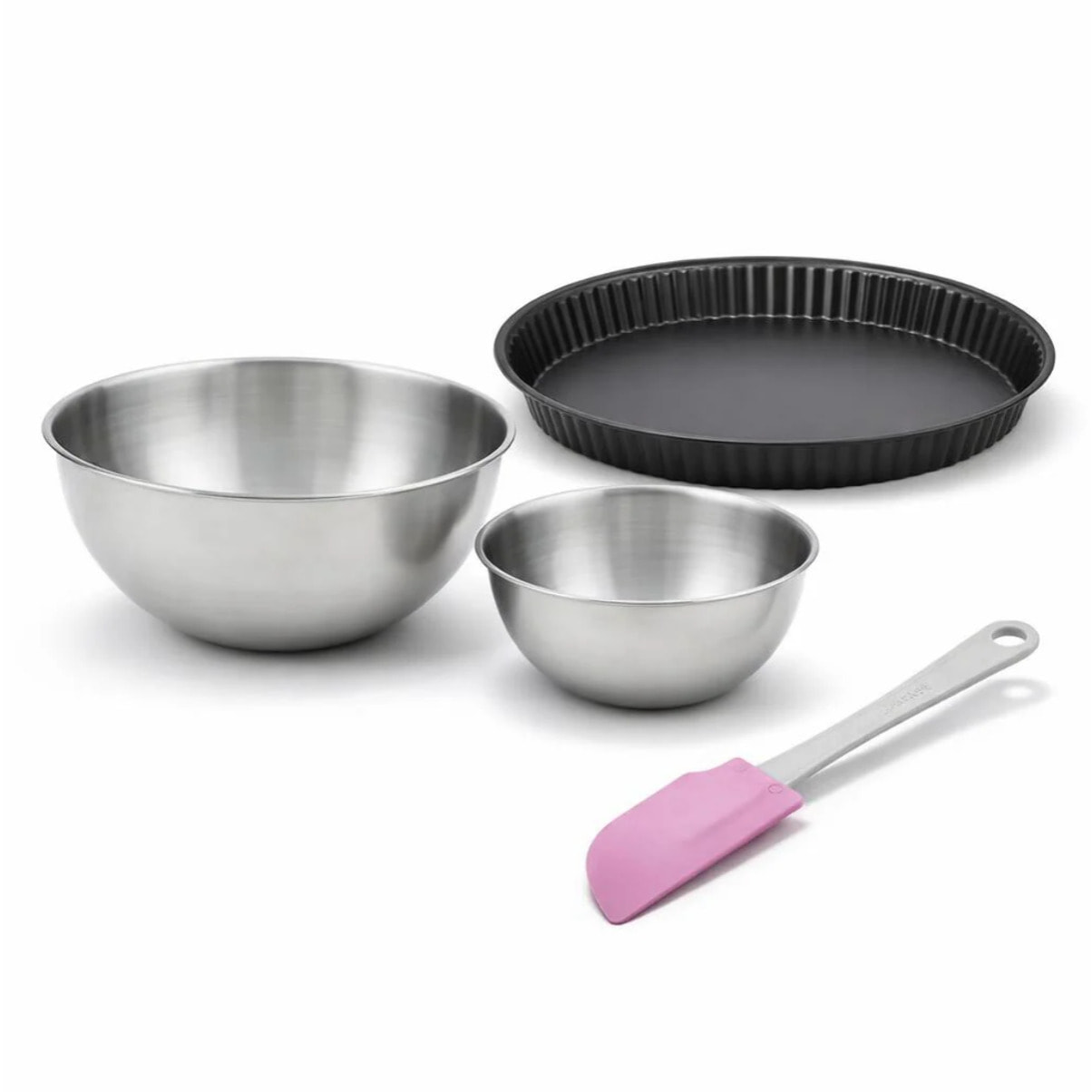 Set pâtisserie avec moule à quiche Lorraine, 2 bols à mixer et 1 spatule Zenker