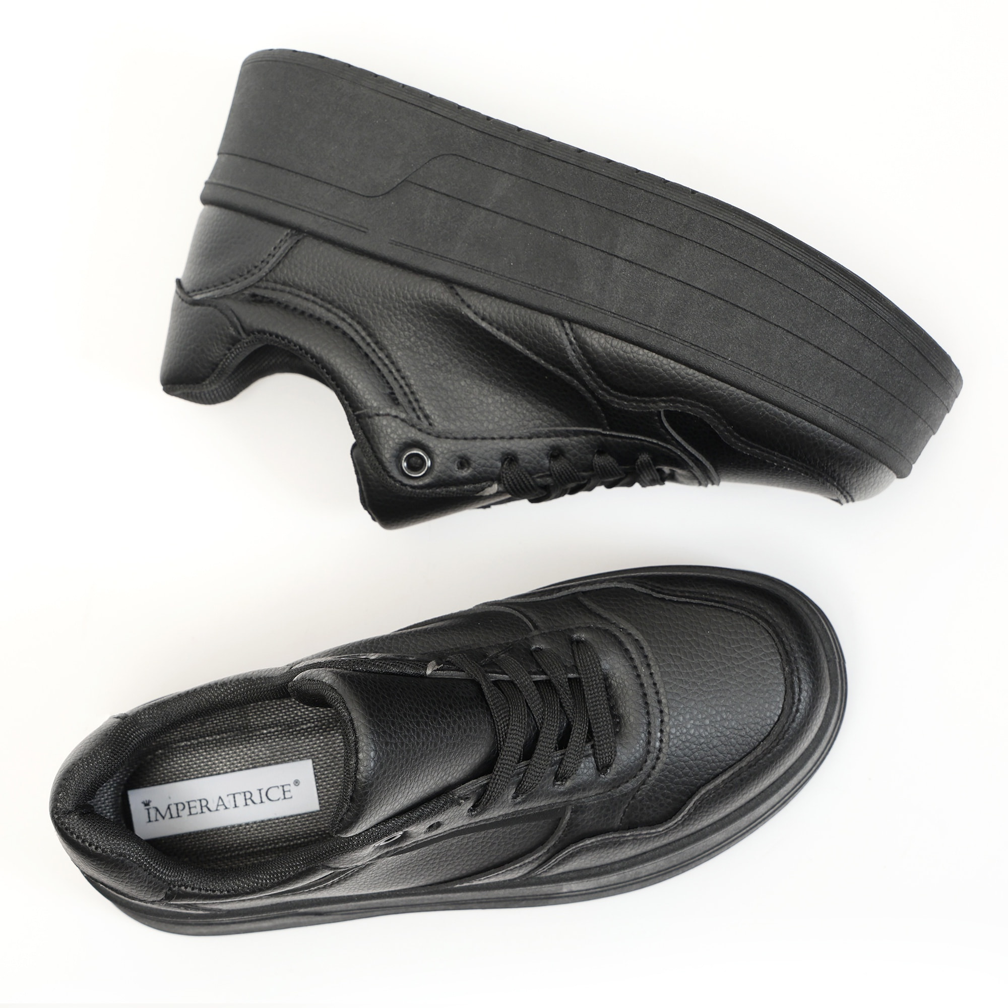 Sneakers in simil pelle platform