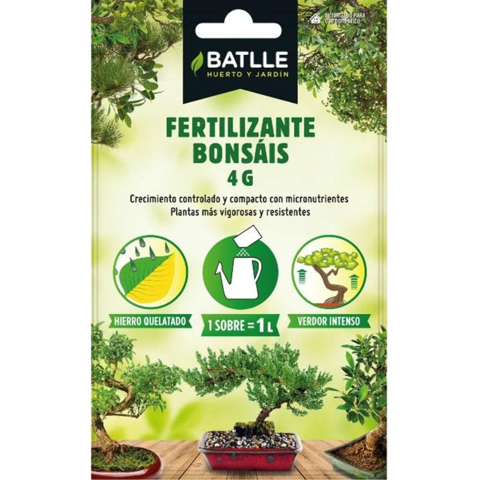 Fertilizante bonsáis soluble sobre para 1 L Batlle