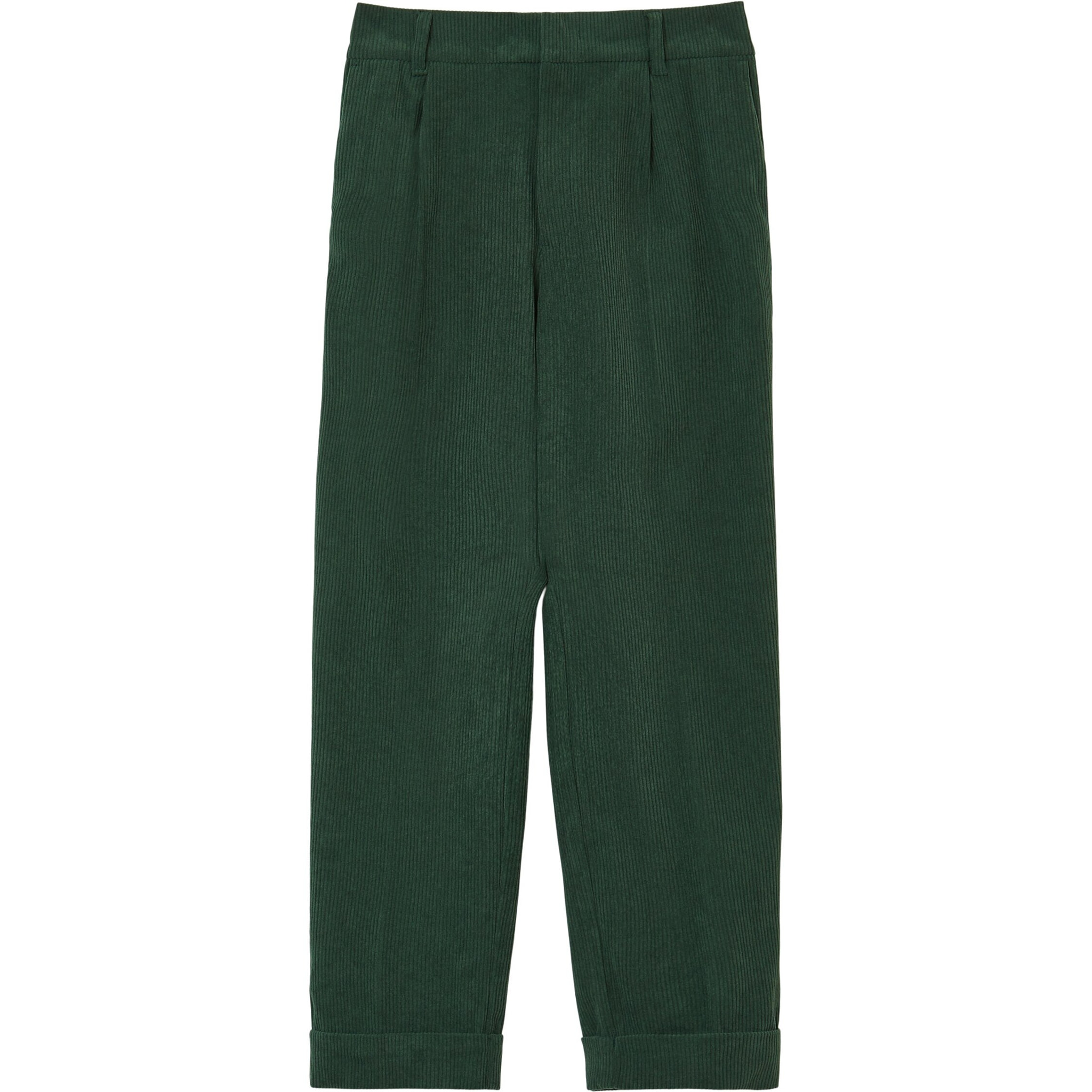 Pantalone con risvolto effetto velluto