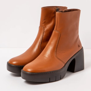 Botines con tacón 1656 NAPPA CUERO-BROWN/SOFIA color Cuero-brown
