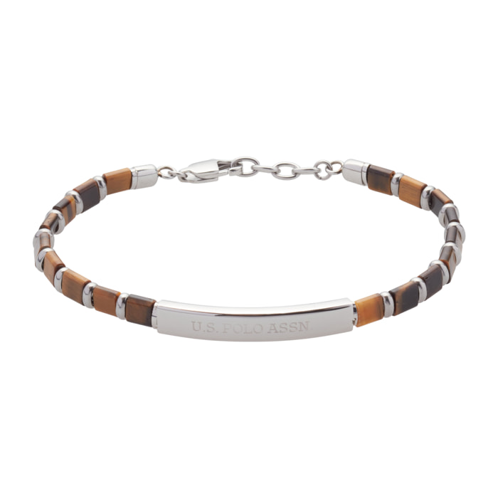 Bracciale U.S. Polo Assn. In acciaio con pietre