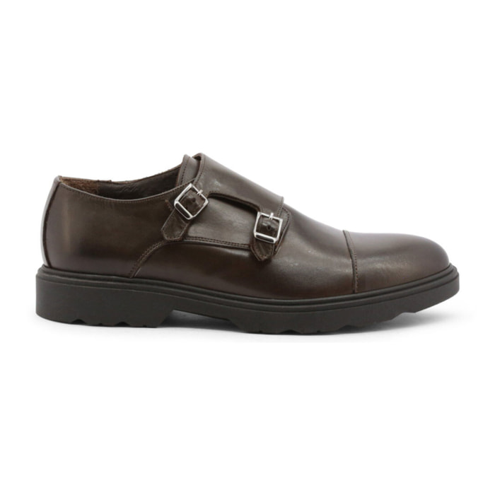 Zapatos Monkstrapa para Hombre - Duca di Morrone Guiliano Leather Brown