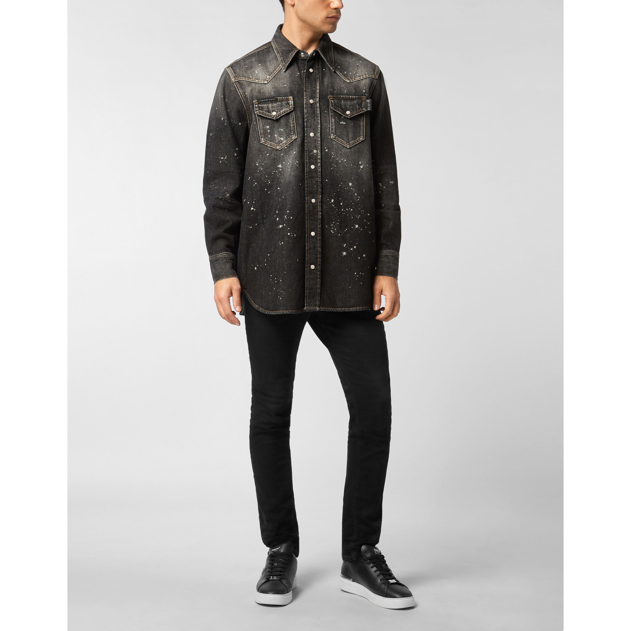 PHILIPP PLEIN Camisa vaquera Ls