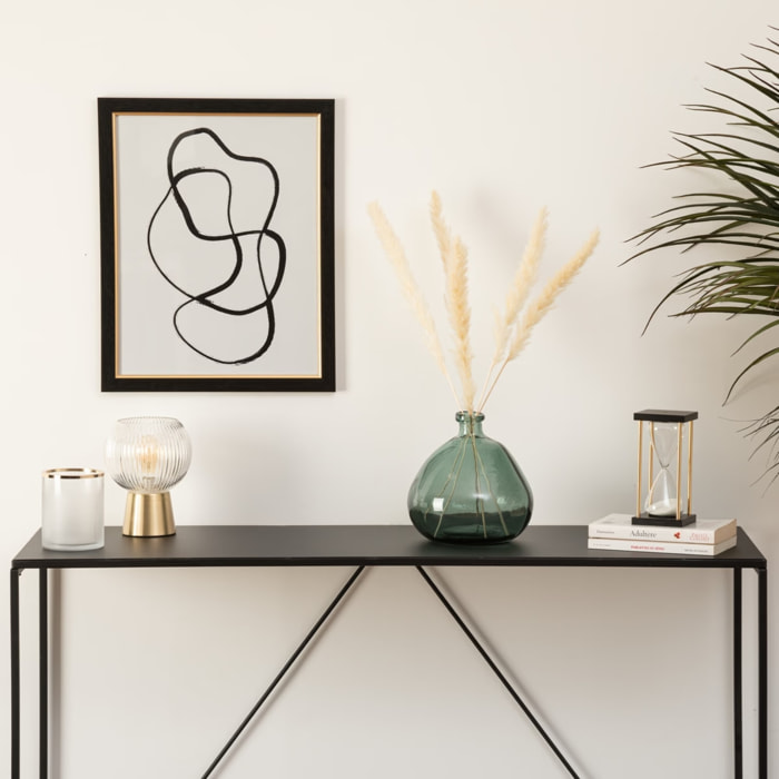 Jarrón redondo Uly diám. 21 cm cristal reciclado caqui