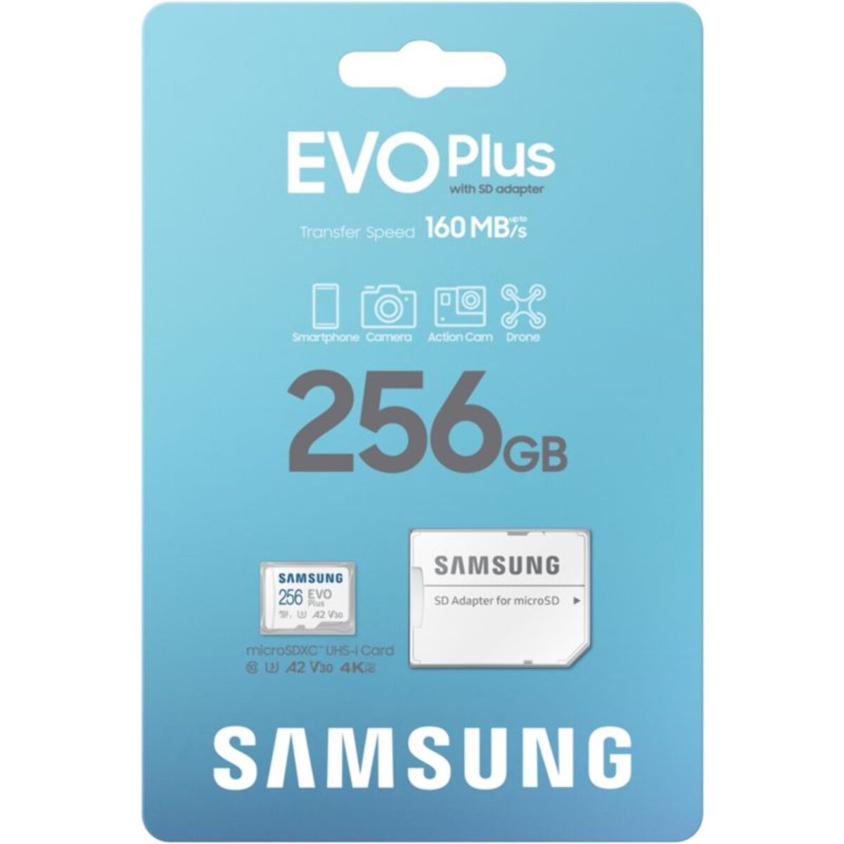 Carte Micro SD SAMSUNG 256Go Evo plus avec adaptateur