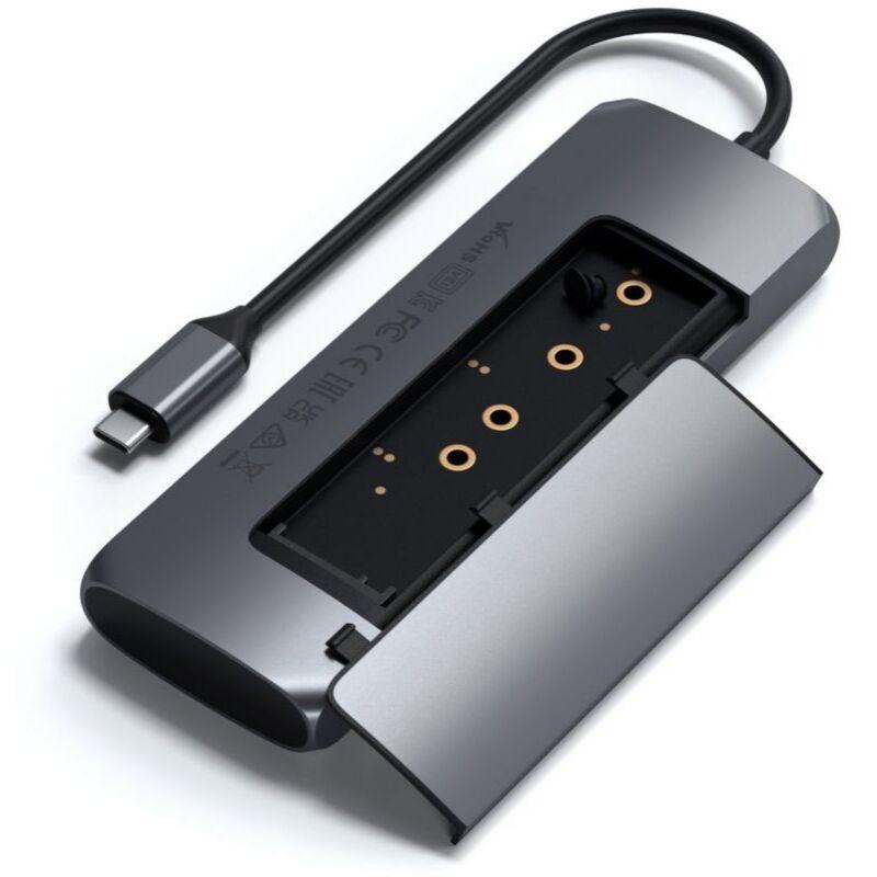 Hub USB C SATECHI USB-C Hybrid Multiport gris