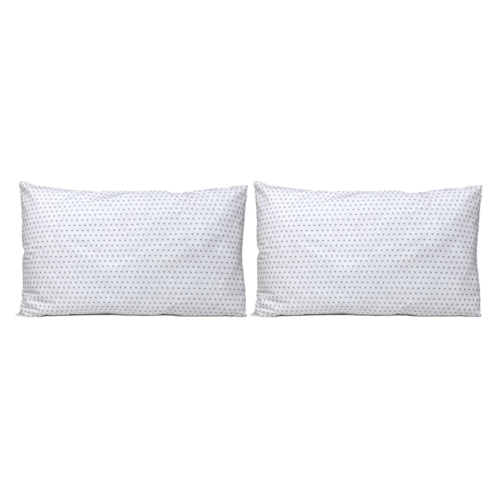 2 Fundas de almohada El Caballo 50x75 cm CABRIOLA Gris - 100% algodón -