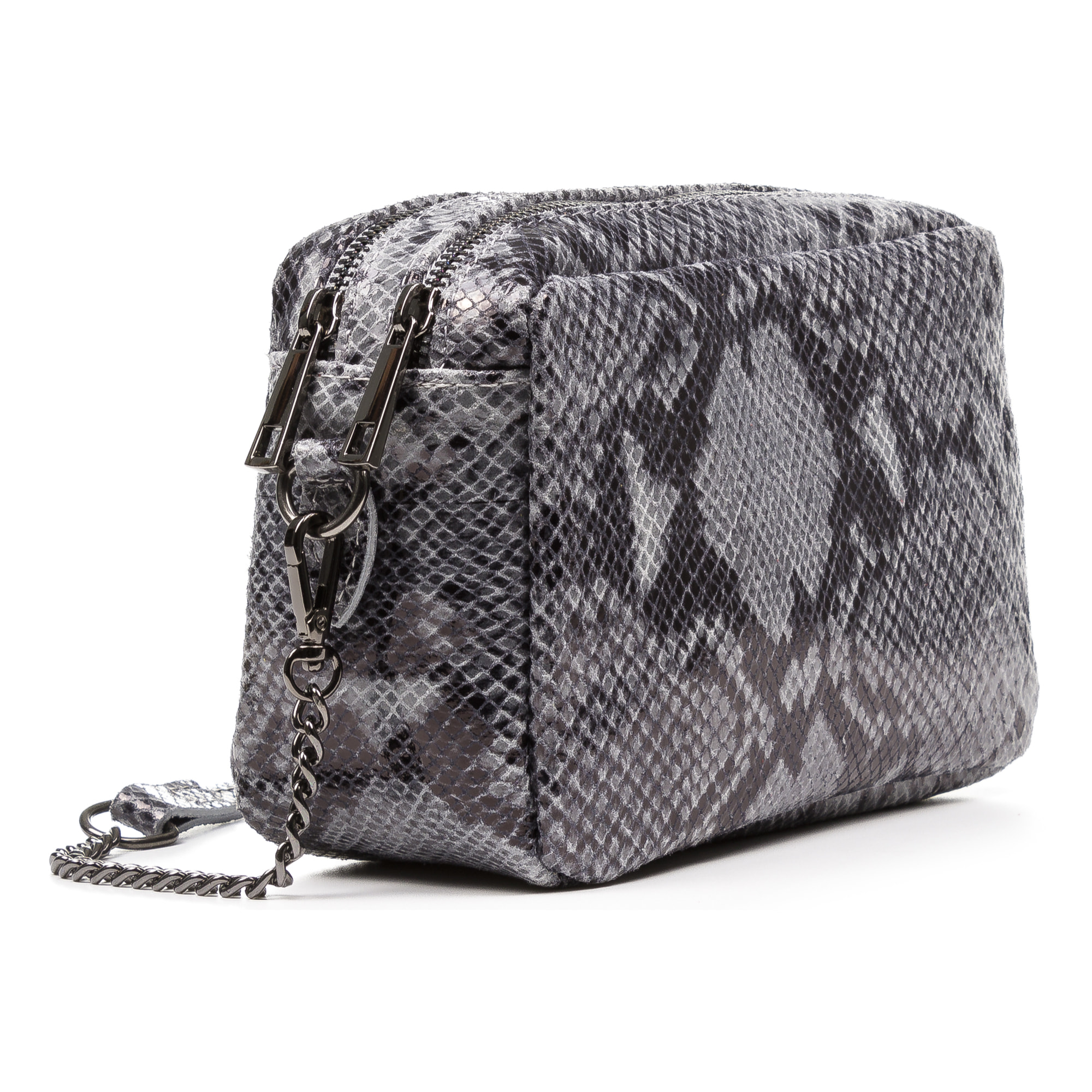 Santina Borsa a tracolla Donna.Cuoio autentico Suede Python
