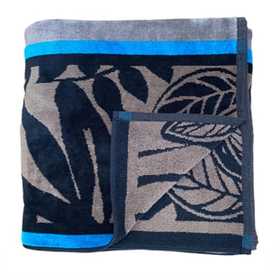Serviette de plage éponge velours Jacquard - Escondido - 140x180cm - 400g/m²