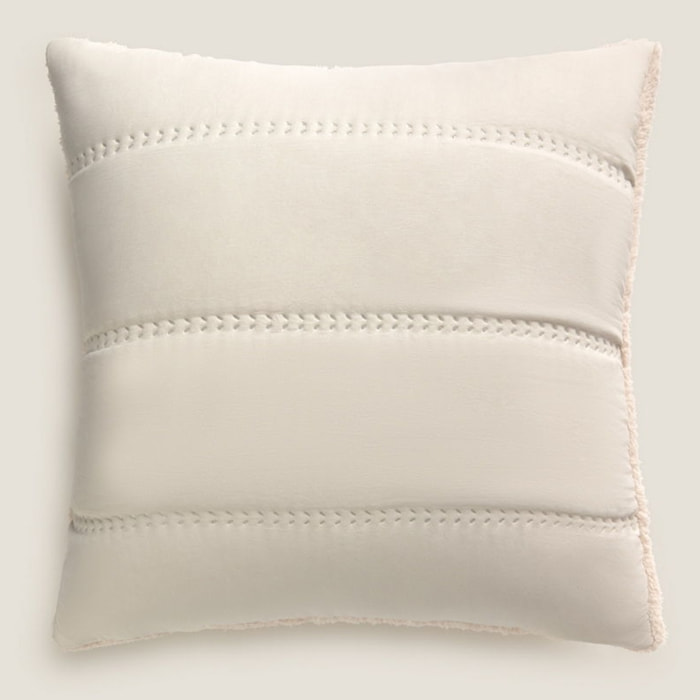 Funda de cuadrante reversible borreguito Repola color marron beige Poliéster