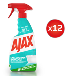 Pack de 12 - Nettoyant menager Ajax Shower Power Spray 500ml