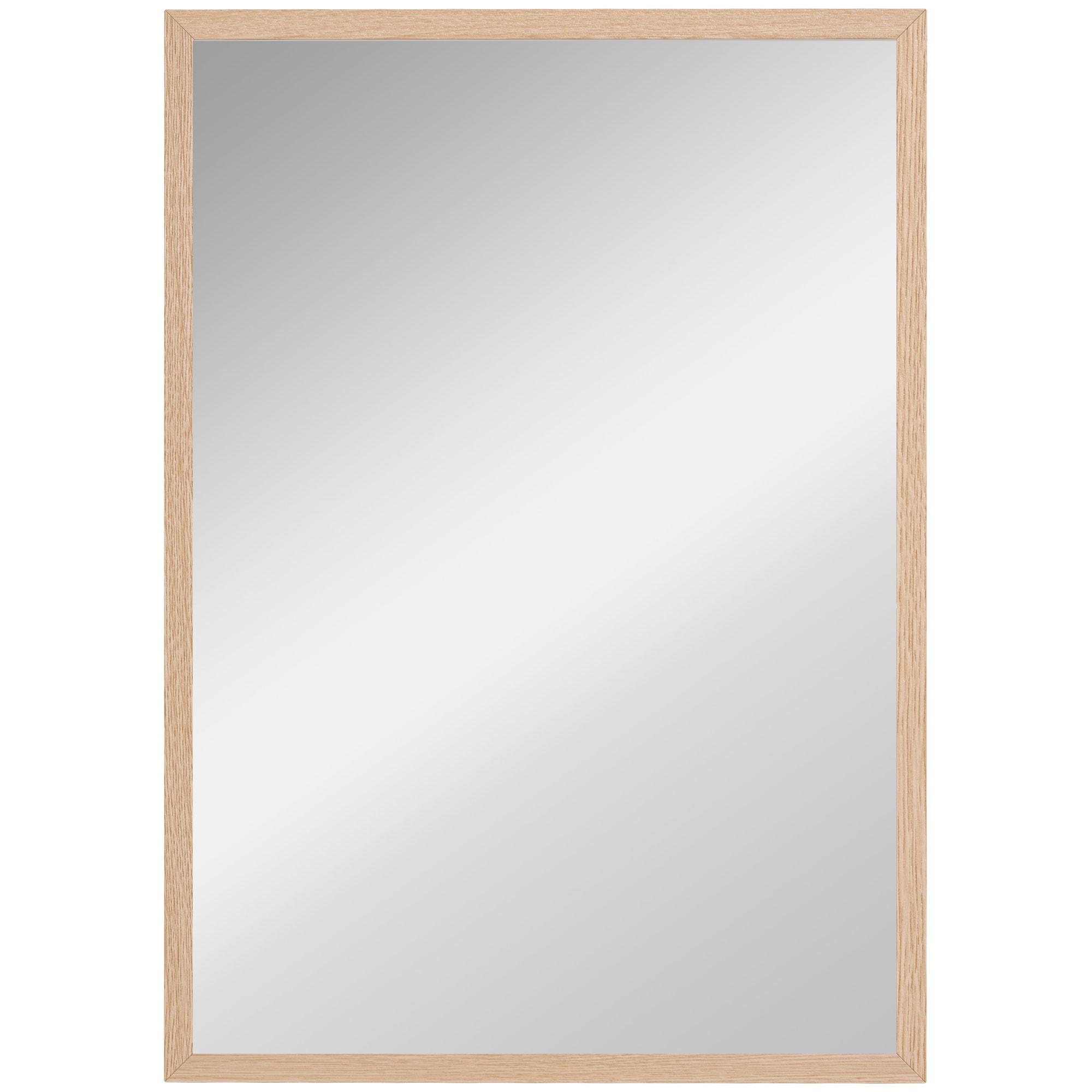 Espejo de Pared Espejo de Baño 50x70 cm Espejo Rectangular Decorativo para Salón Entrada Pasillo Horizontal o Vertical Natural
